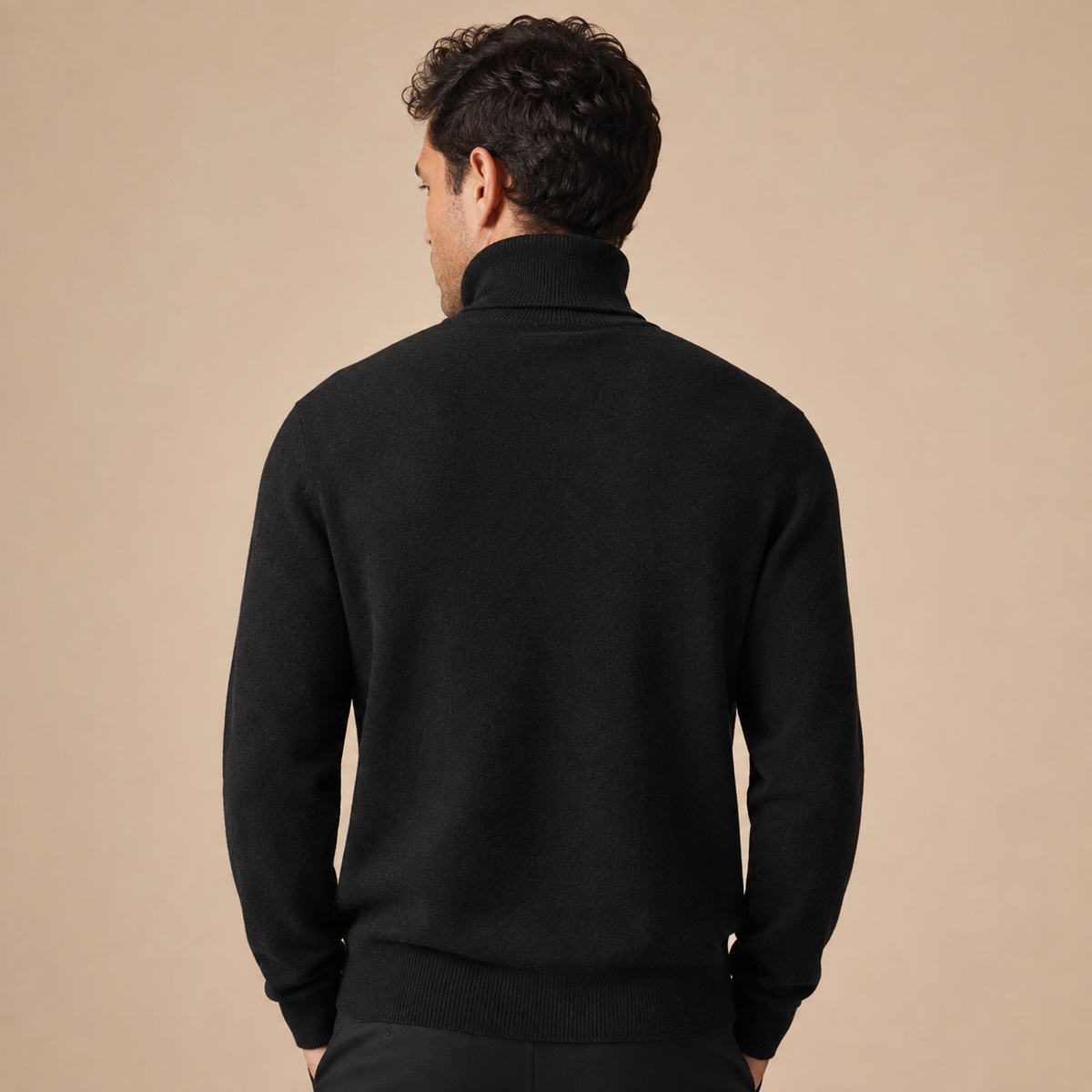 Cashmere Turtleneck Sweater – Black