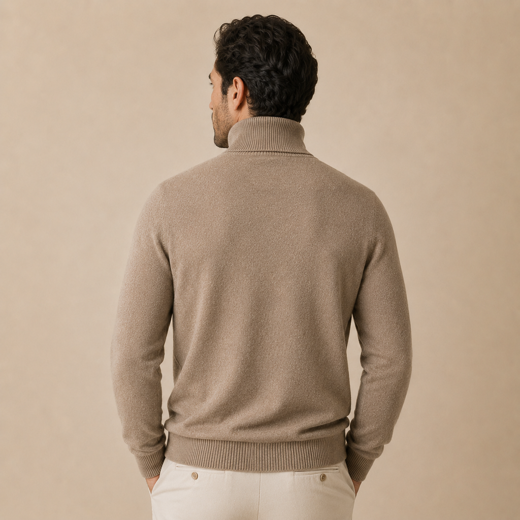 Cashmere Turtleneck Sweater – Camel