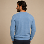 Cashmere V-Neck Sweater – Sky Blue