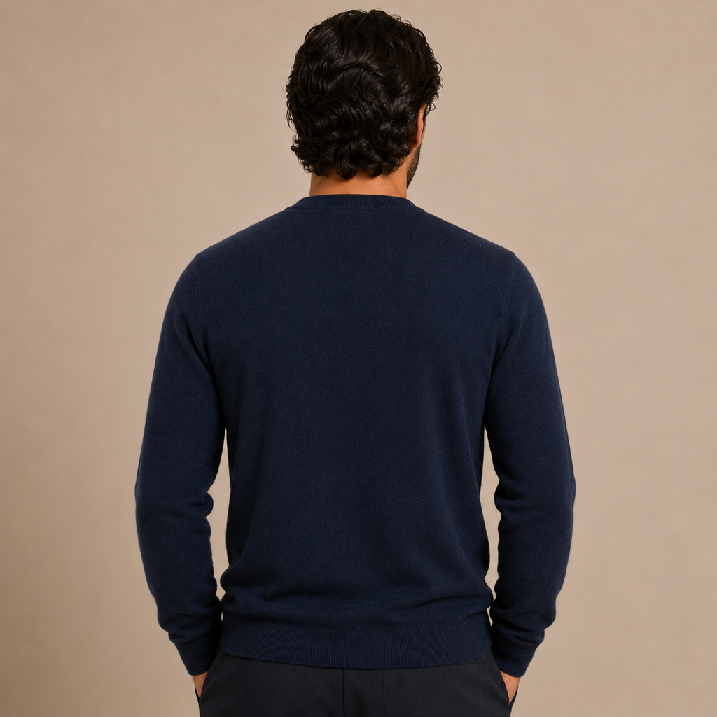 Cashmere Crewneck Sweater – Navy