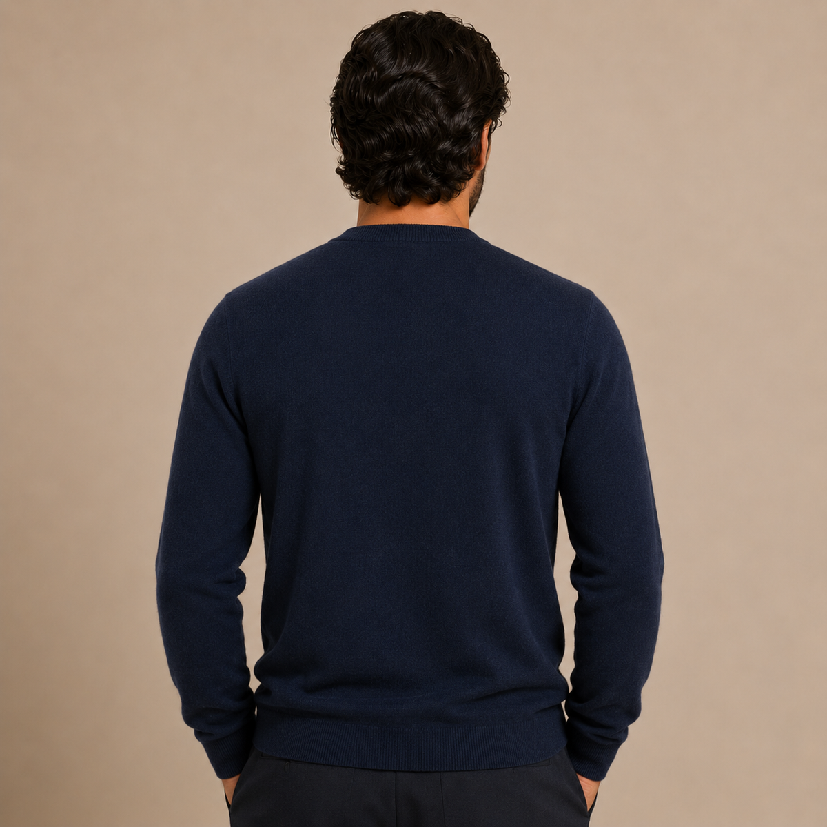 Cashmere Crewneck Sweater – Navy