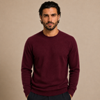 Cashmere Crewneck Sweater – Bordeaux