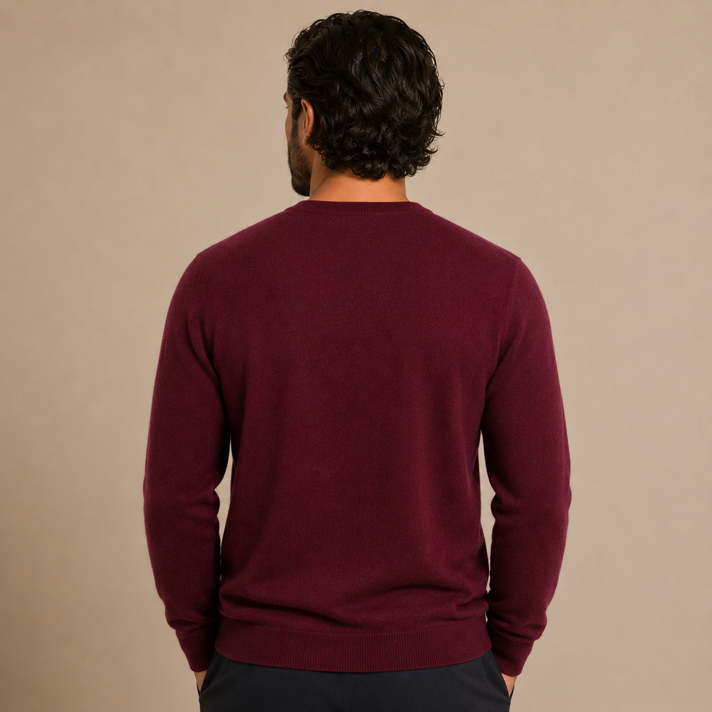 Cashmere Crewneck Sweater – Bordeaux