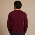 Cashmere Crewneck Sweater – Bordeaux