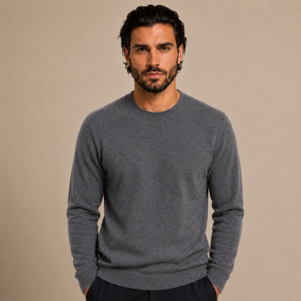 Cashmere Crewneck Sweater – Charcoal Grey