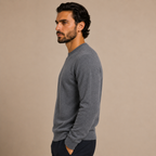 Cashmere Crewneck Sweater – Charcoal Grey