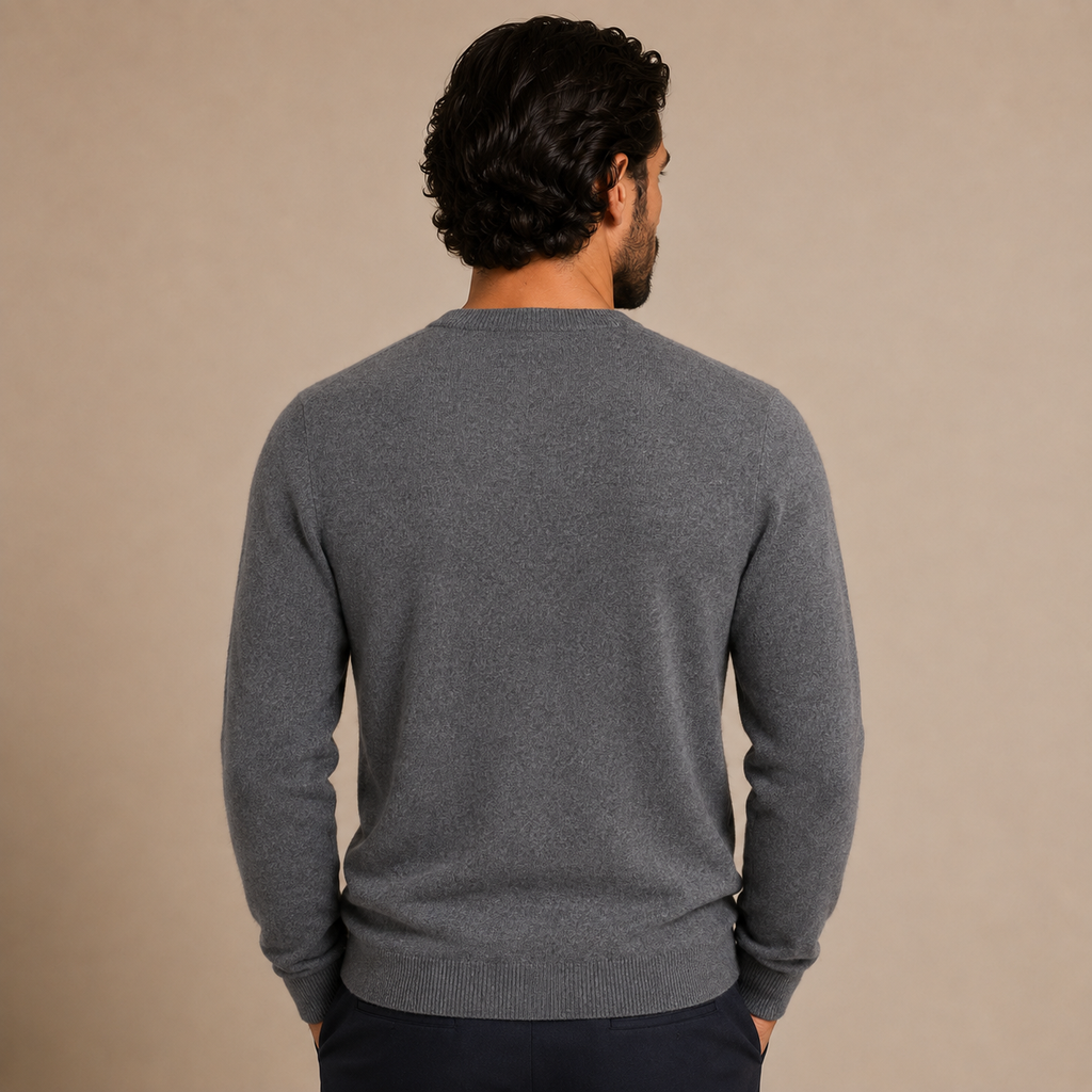 Cashmere Crewneck Sweater – Charcoal Grey