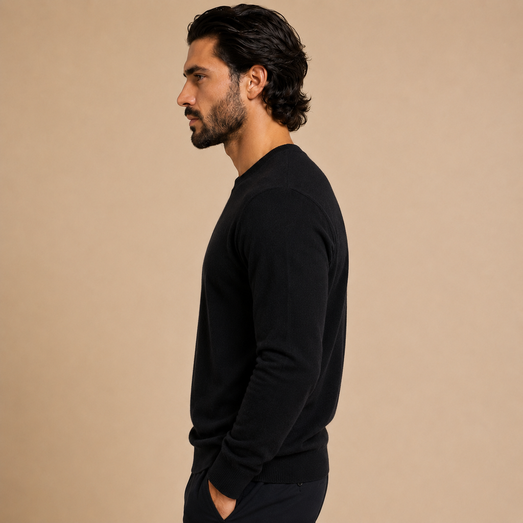Cashmere Crewneck Sweater – Black