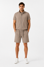 Eloro Beige Riviera Kit-Gilet & Short