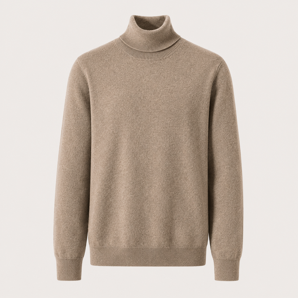 Cashmere Turtleneck Sweater – Camel