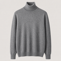 Cashmere Turtleneck Sweater – Grey