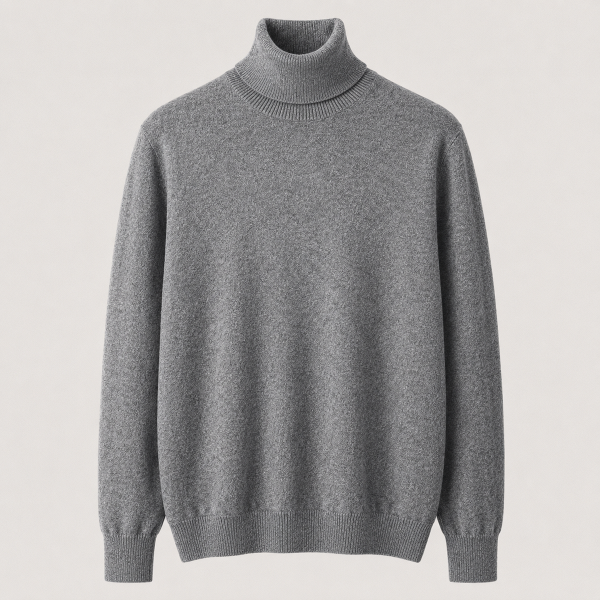 Cashmere Turtleneck Sweater – Grey