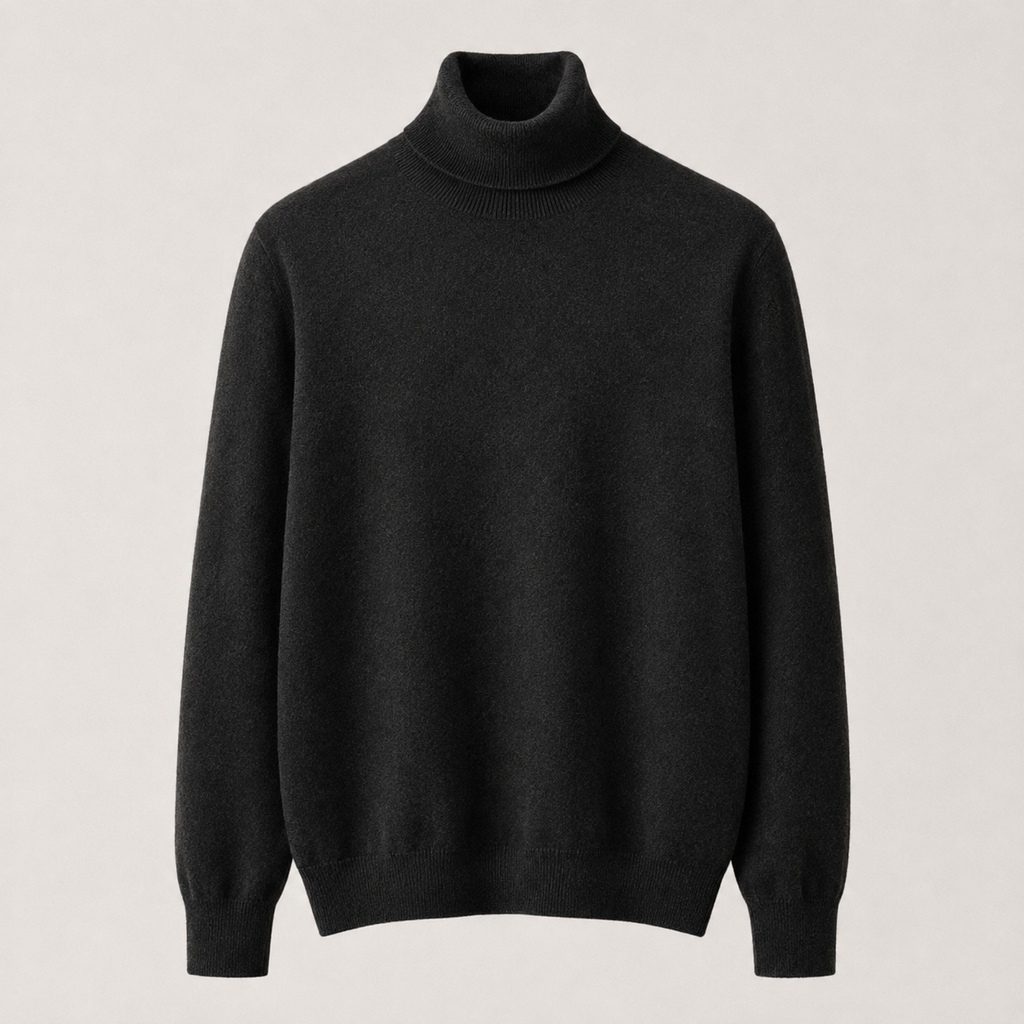 Cashmere Turtleneck Sweater – Black