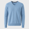 Cashmere V-Neck Sweater – Sky Blue