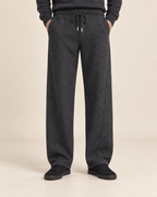 The Wide Wool Trousers – Charcoal