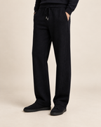 The Wide Wool Trousers – Black