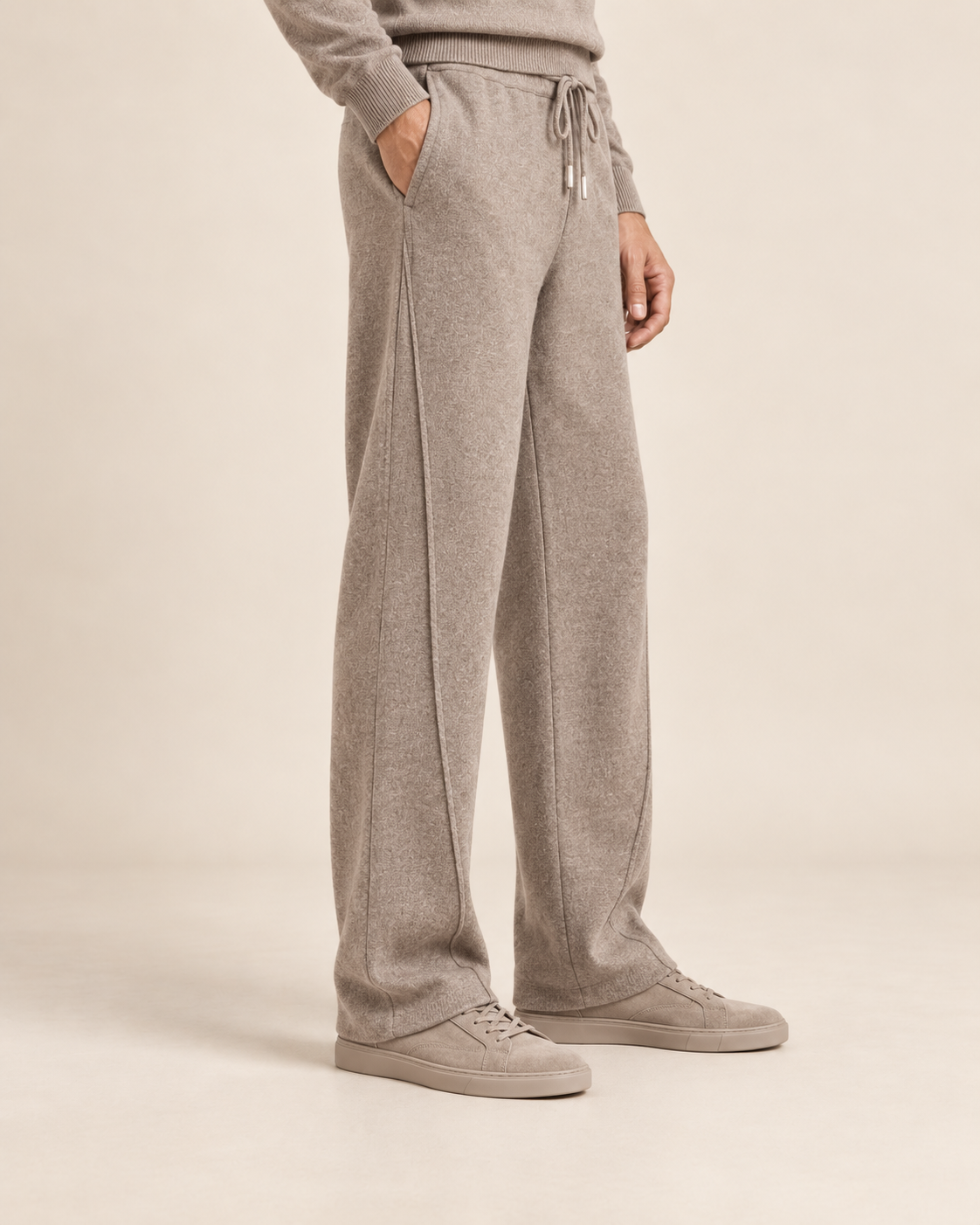 The Wide Wool Trousers – Taupe