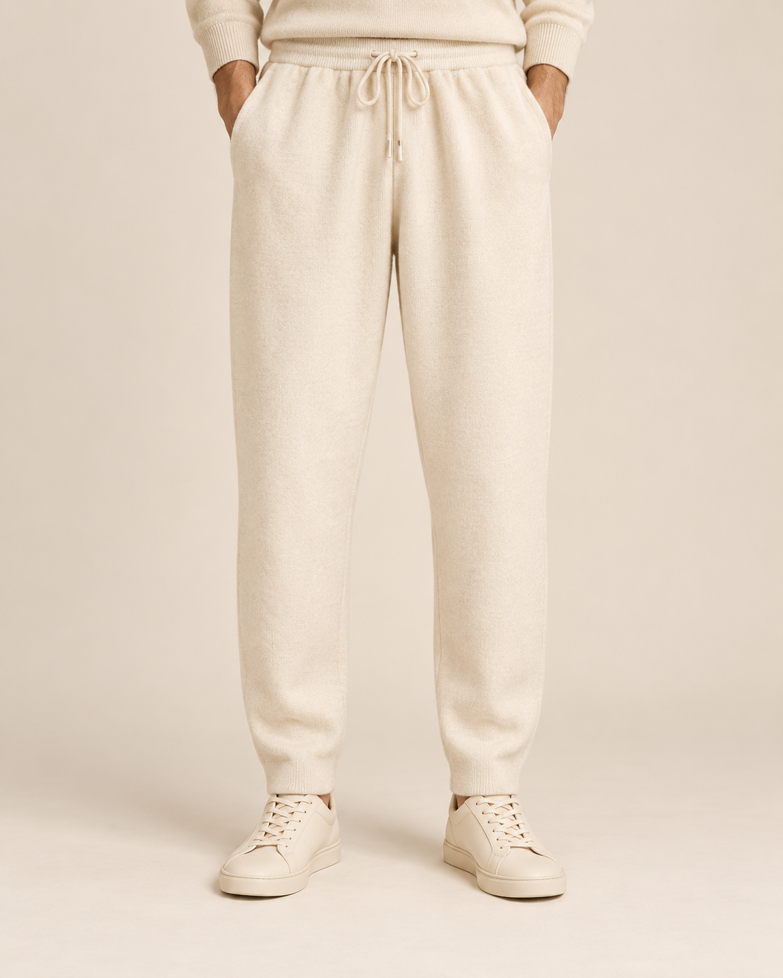 The Tapered Wool Trousers – Cream