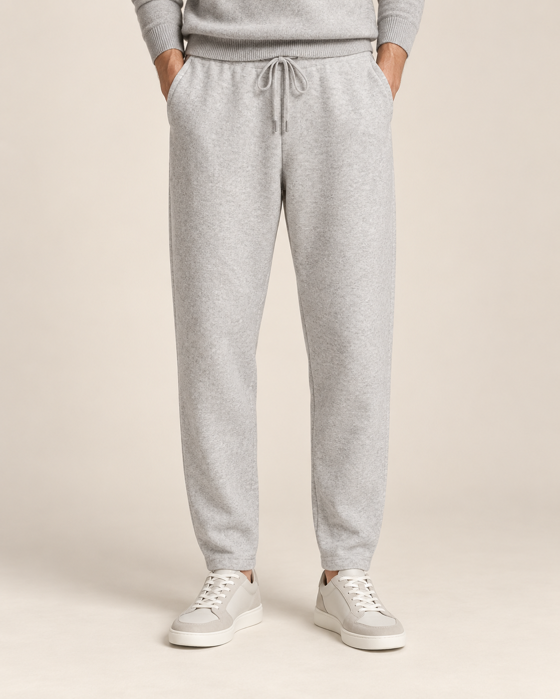 The Tapered Wool Trousers – Light Grey