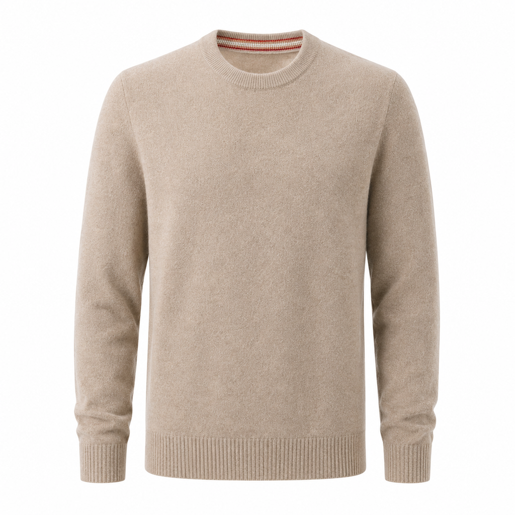 Cashmere Crewneck Sweater – Beige