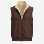 Reversible Motion Gilet — Brown & Warm Stone