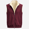 Reversible Motion Gilet — Burgundy & Cream