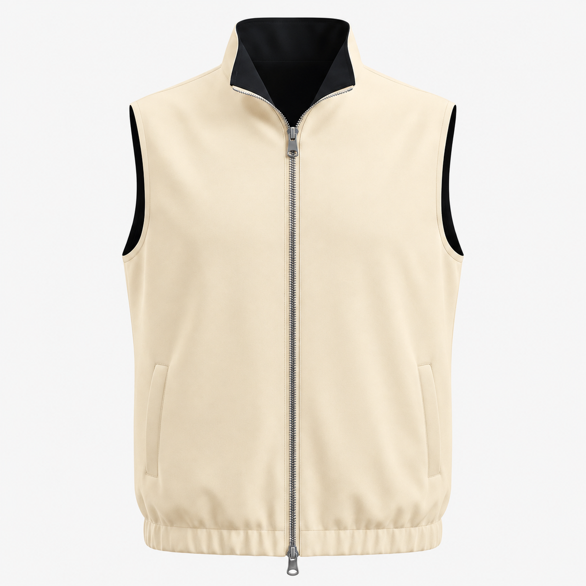 Reversible Motion Gilet — Black & Cream