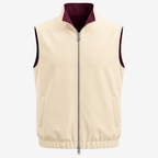 Reversible Motion Gilet — Burgundy & Cream
