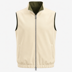 Reversible Motion Gilet — Olive & Cream