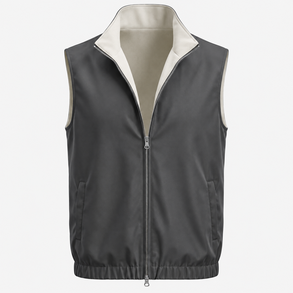 Reversible Motion Gilet — Dark Grey & Light Grey