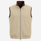 Reversible Motion Gilet — Brown & Warm Stone