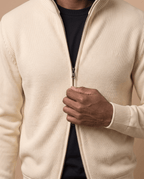 Beige Cardigan Zip - ELORO