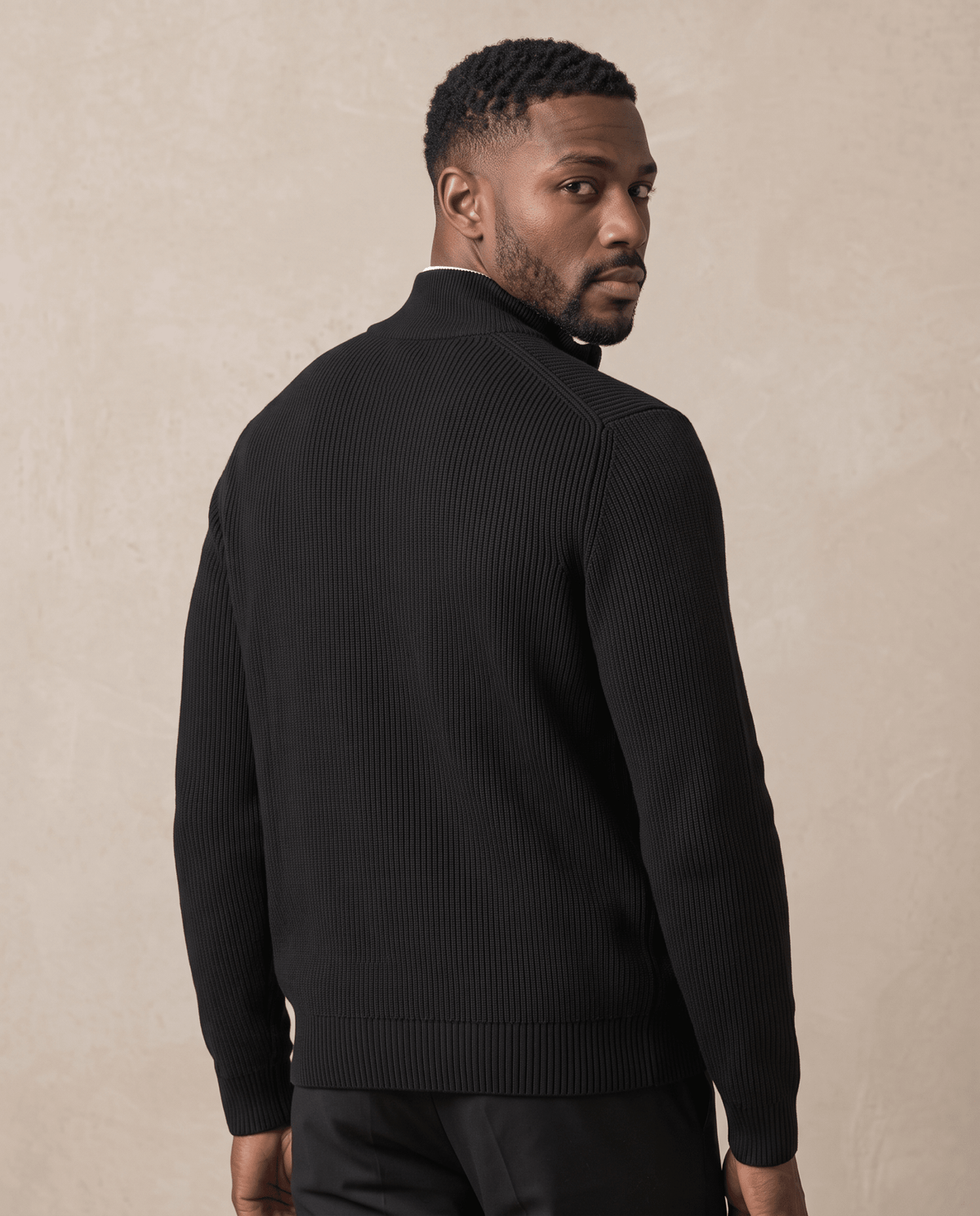 Black Cardigan Zip - ELORO