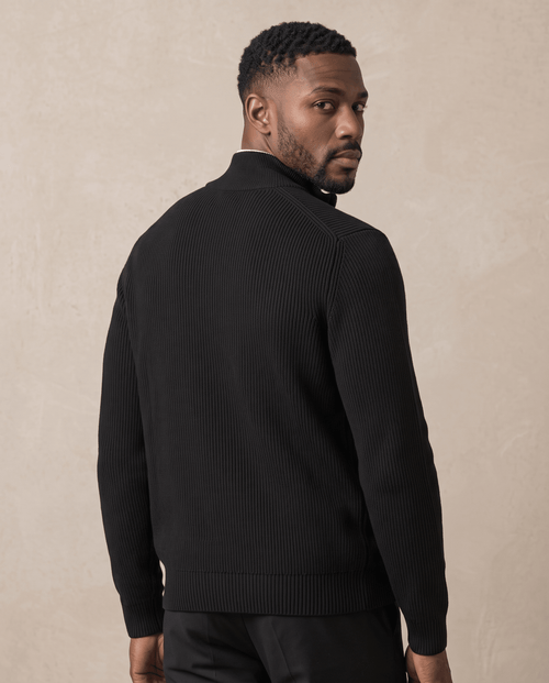Black Cardigan Zip - ELORO