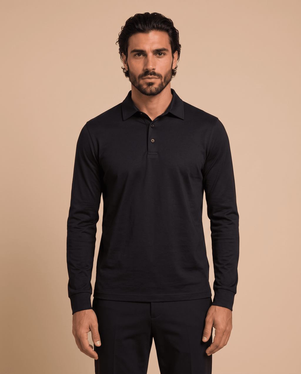 Black Polo Longsleeve - ELORO