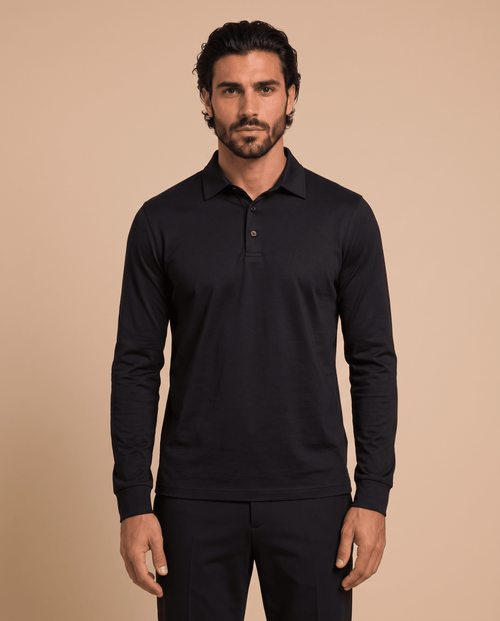 Black Polo Longsleeve - ELORO