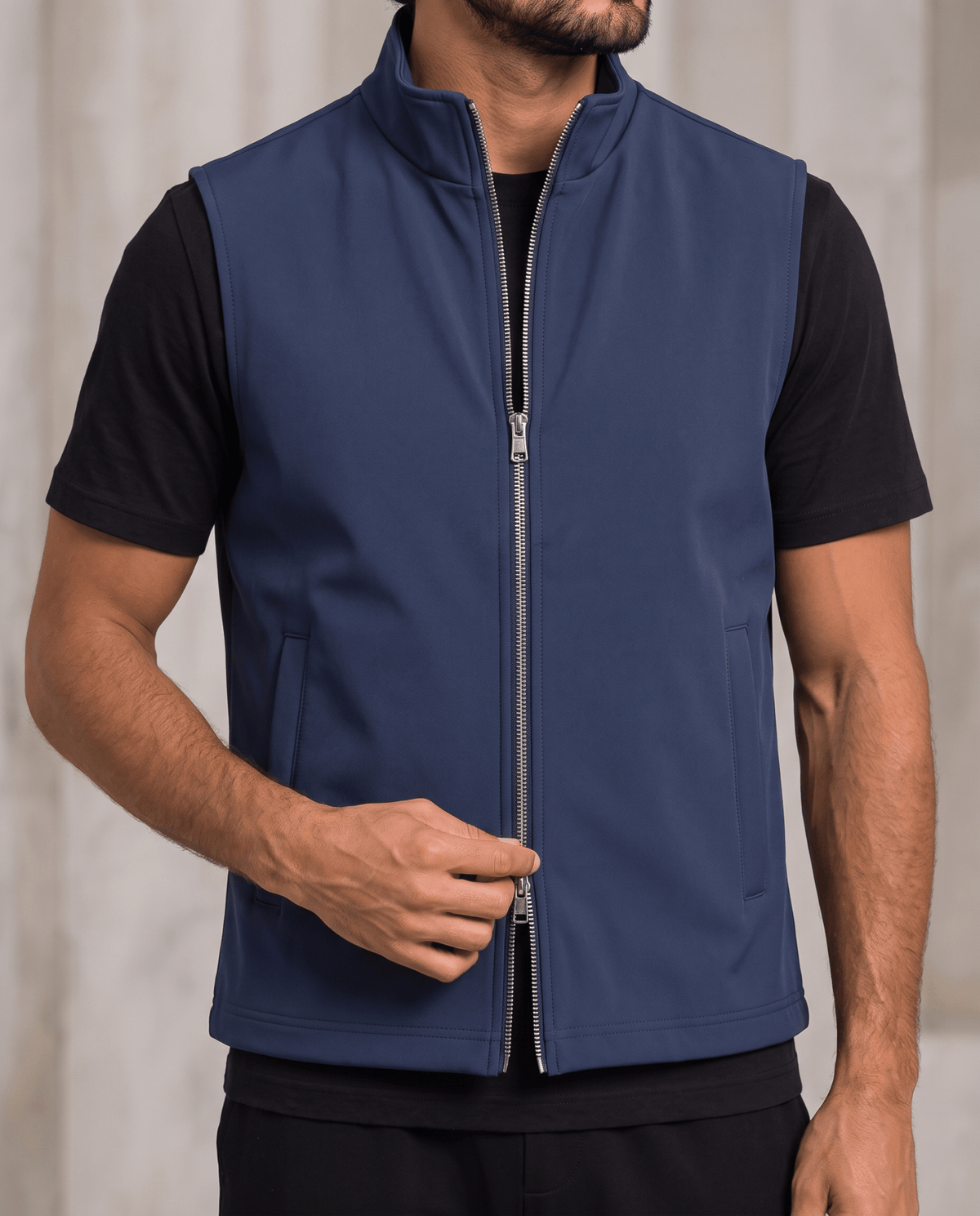 Blue Navy Gilet - ELORO