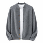 Button Wool Cardigan – Grey - ELORO