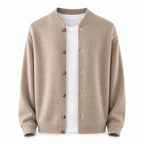 Button Wool Cardigan – Taupe - ELORO