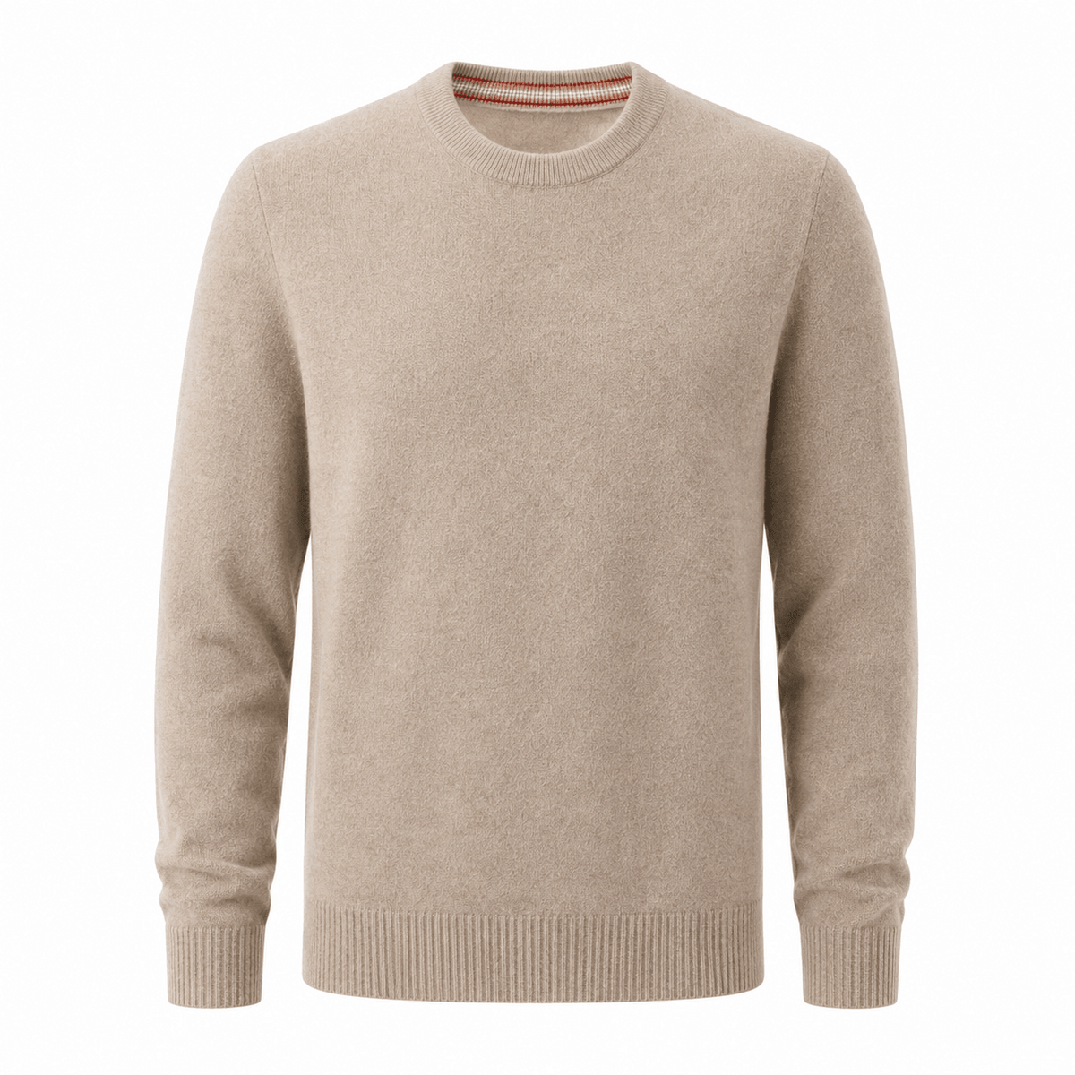 Cashmere Crewneck Sweater – Beige - ELORO