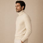 Cashmere Turtleneck Sweater – Beige - ELORO