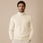 Cashmere Turtleneck Sweater – Beige - ELORO