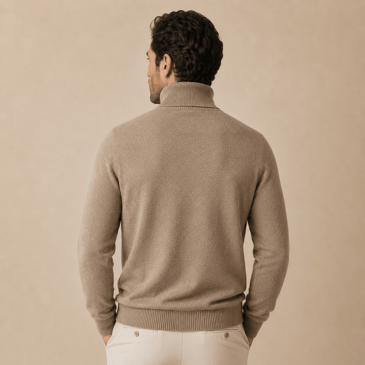Cashmere Turtleneck Sweater – Camel - ELORO