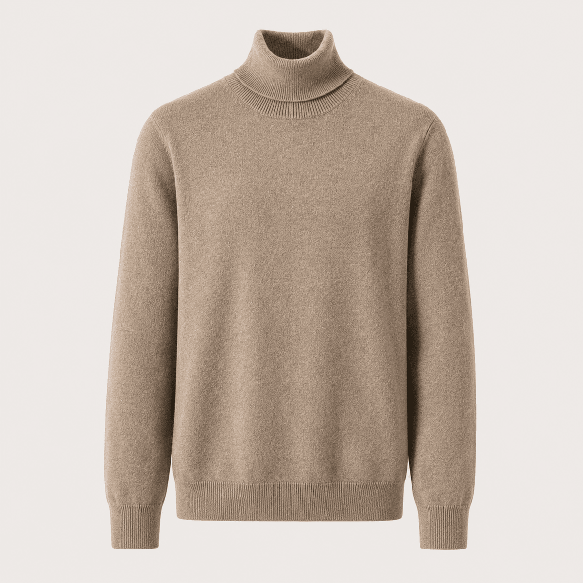 Cashmere Turtleneck Sweater – Camel - ELORO