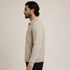 Collared Zip Wool Cardigan – Beige - ELORO