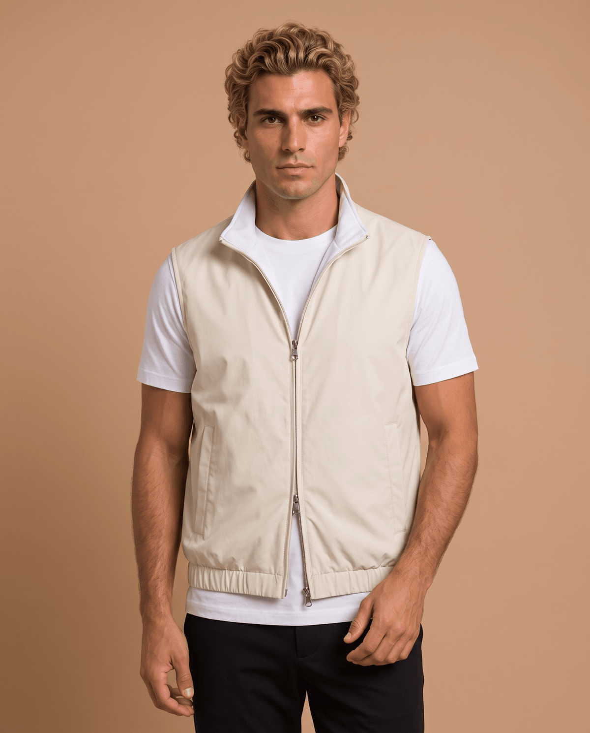 Cream Reversible Gilet - ELOROgilet