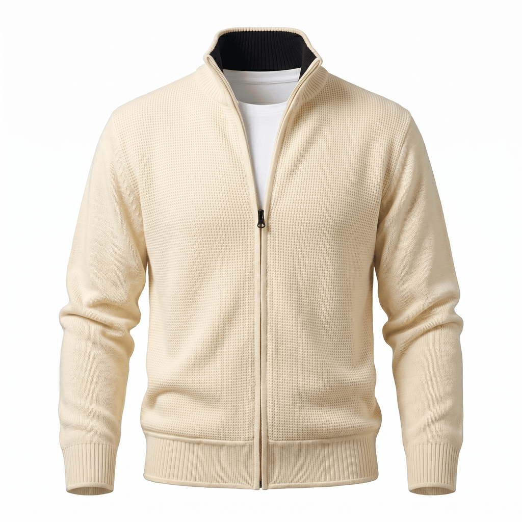 Eloro Beige Cardigan Zip - ELORO
