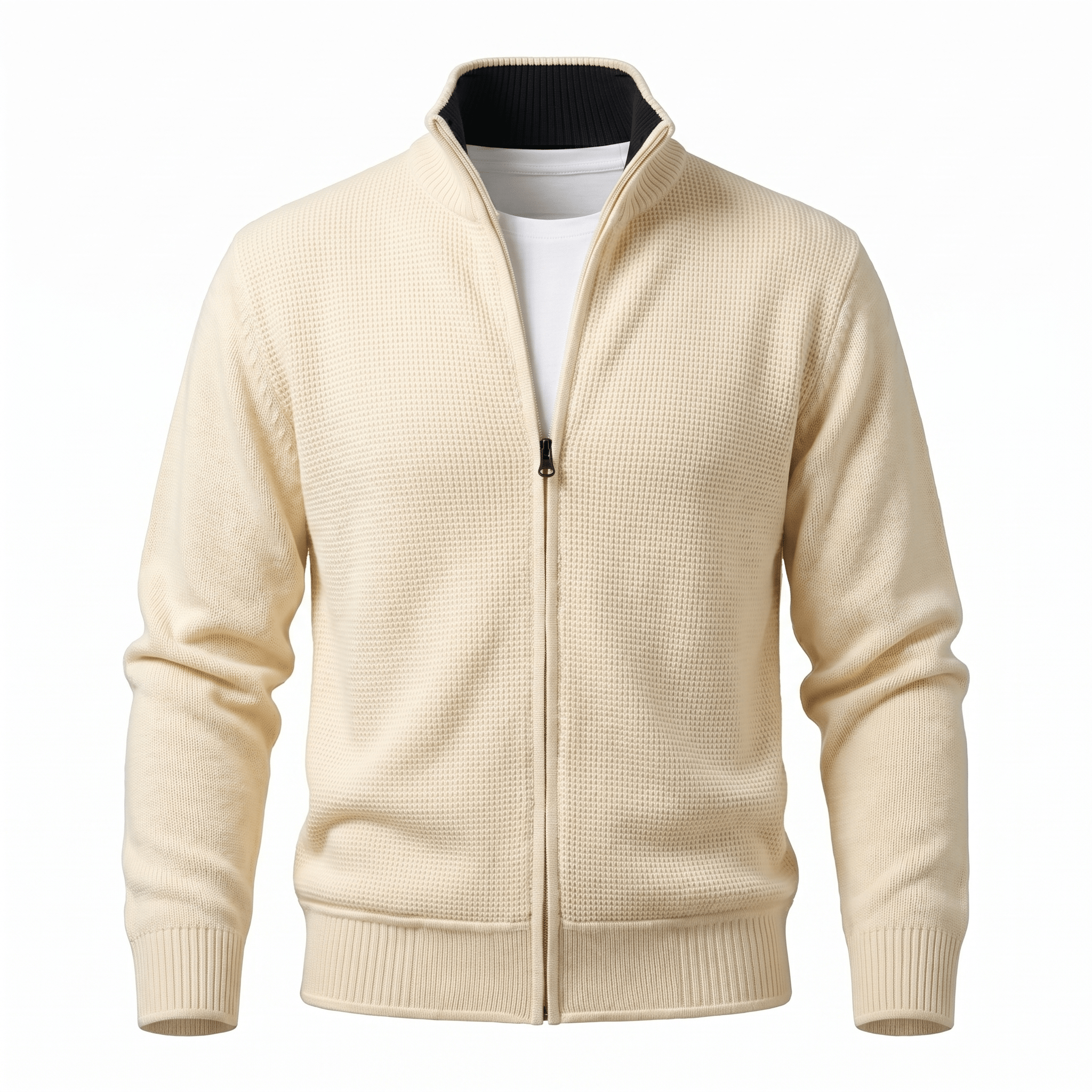 Eloro Beige Cardigan Zip - ELORO