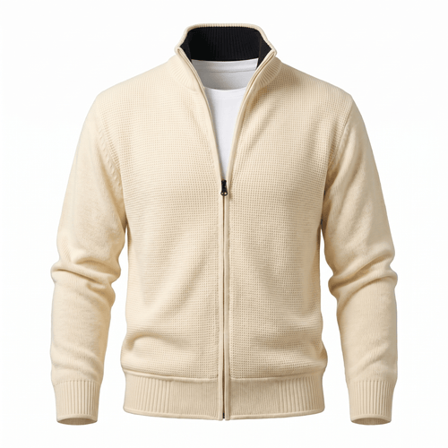 Eloro Beige Cardigan Zip - ELORO