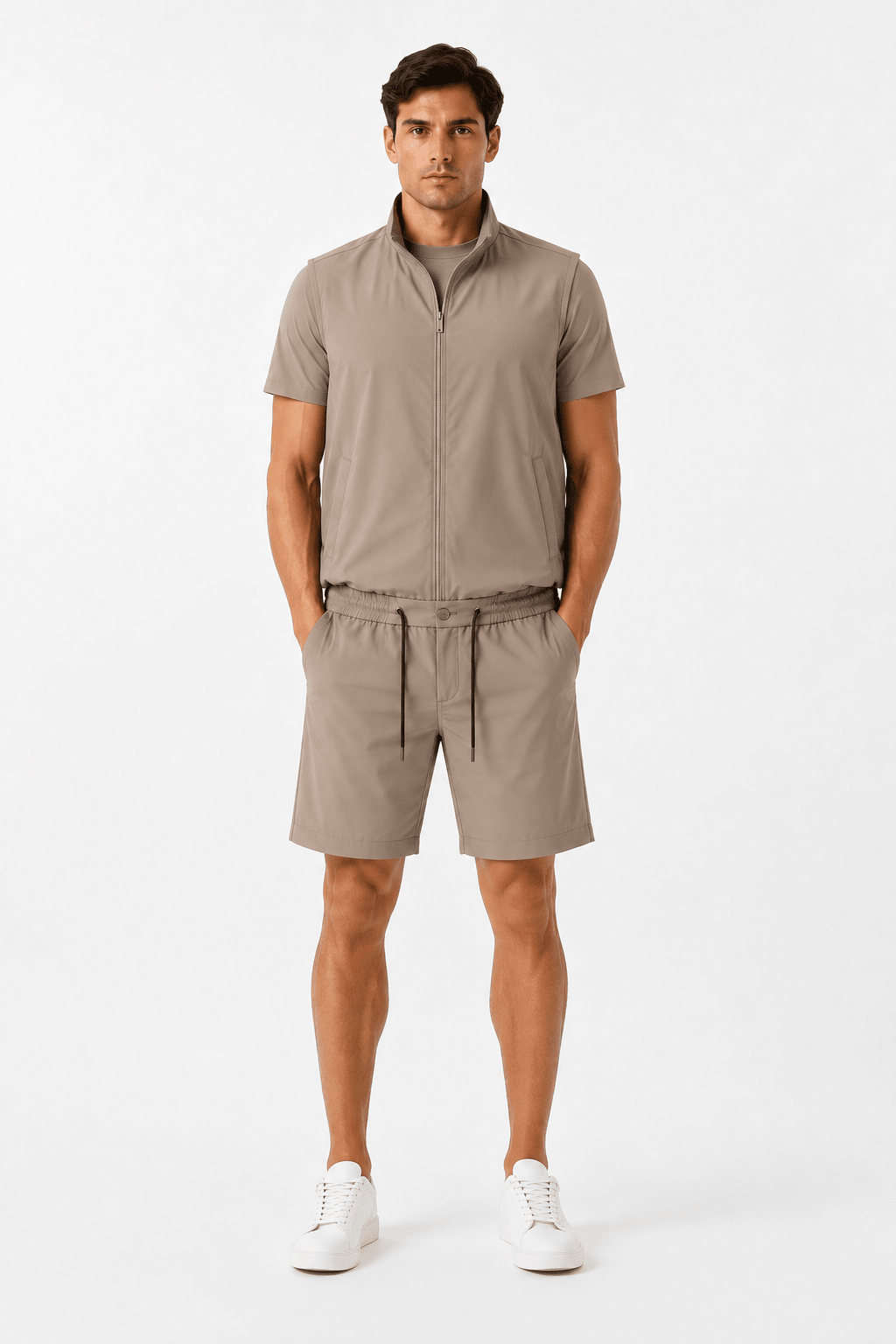 Eloro Beige Riviera Kit-Gilet & Short - ELORObundle